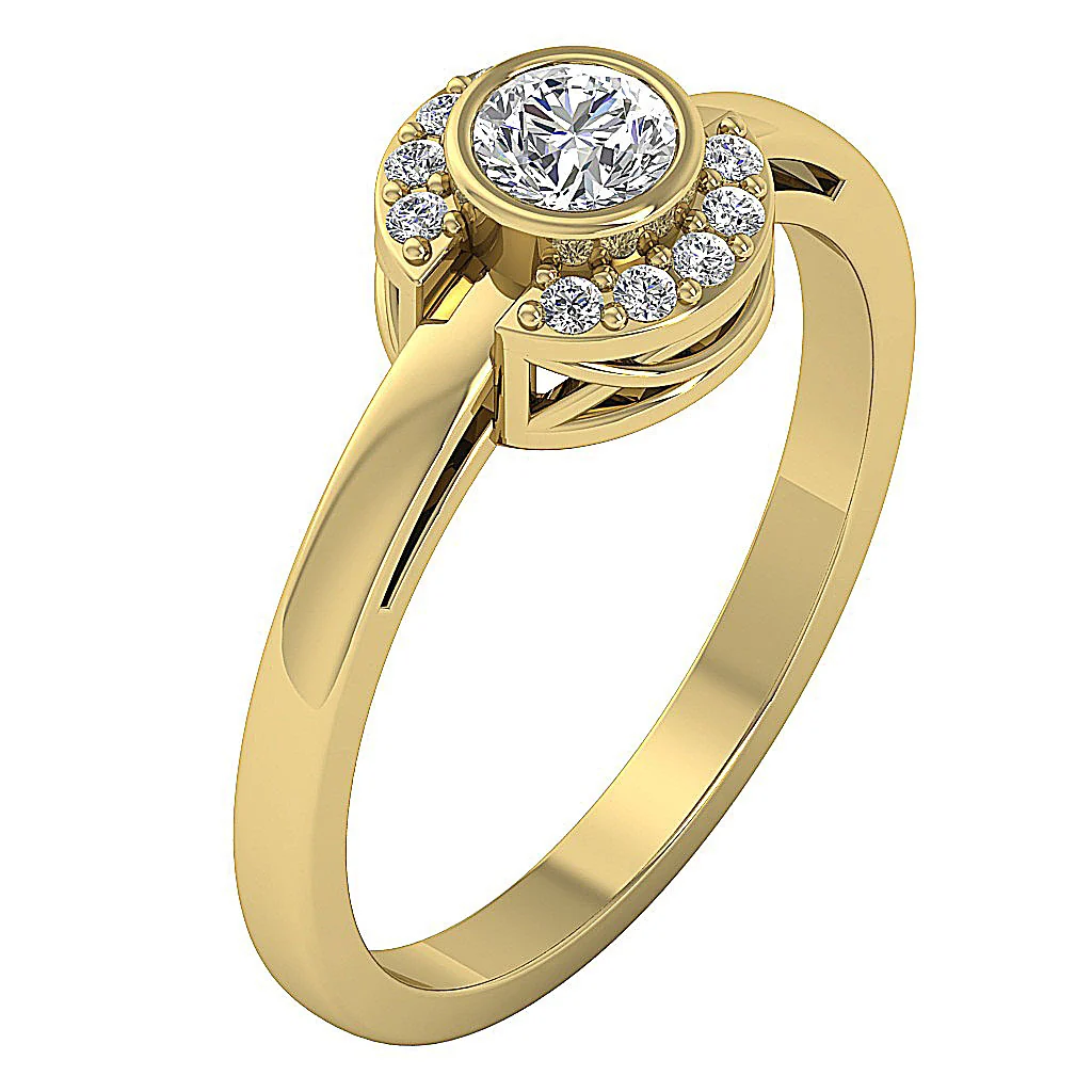 The Emir Elegant Solitaire Engagement Ring 14k Rose Gold Round Diamond 8 MM - Image 4