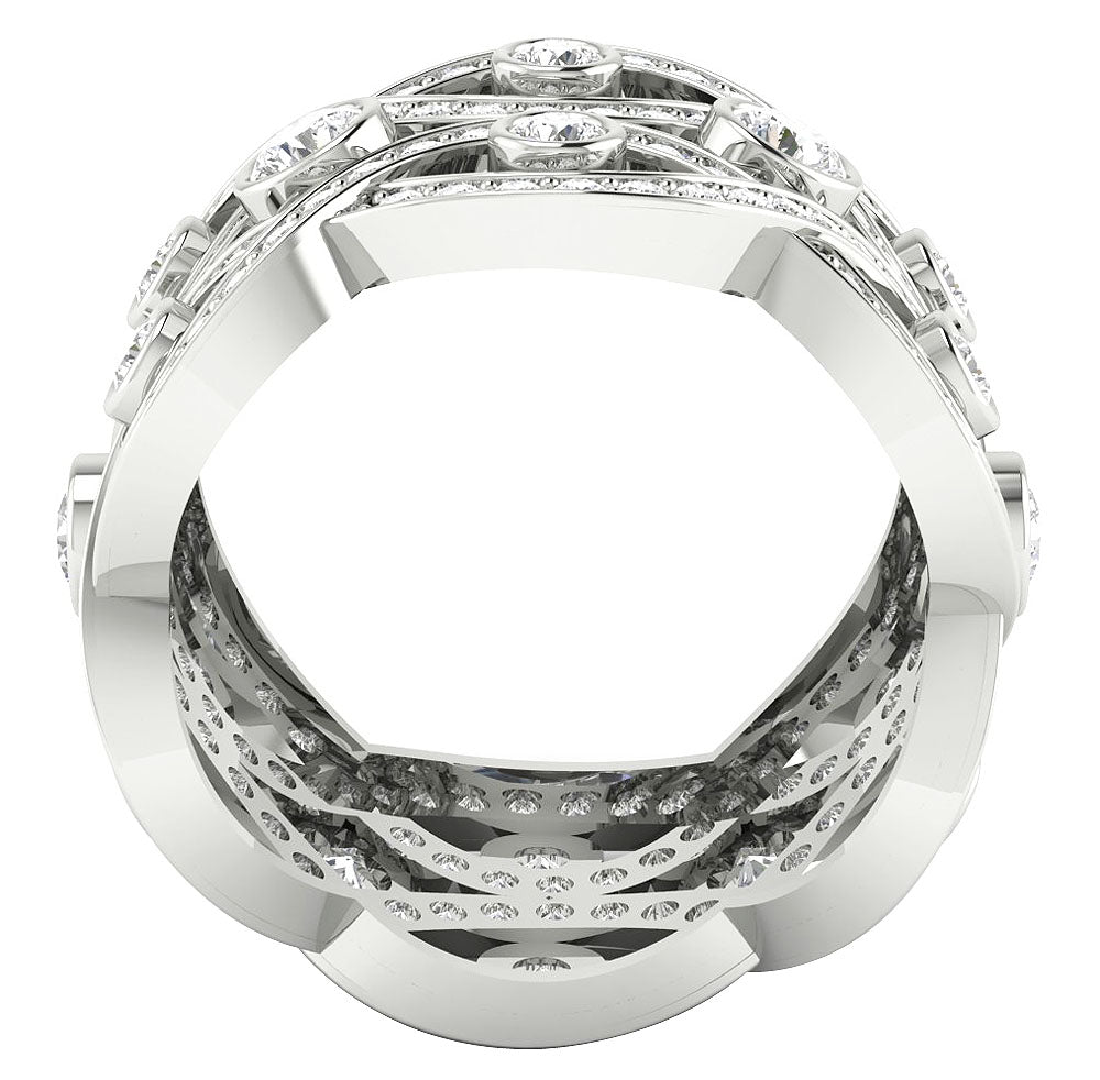 The Emma 3.20 Carat Eternity Anniversary Ring Genuine Diamond Prong Bezel Set For Women - Image 5