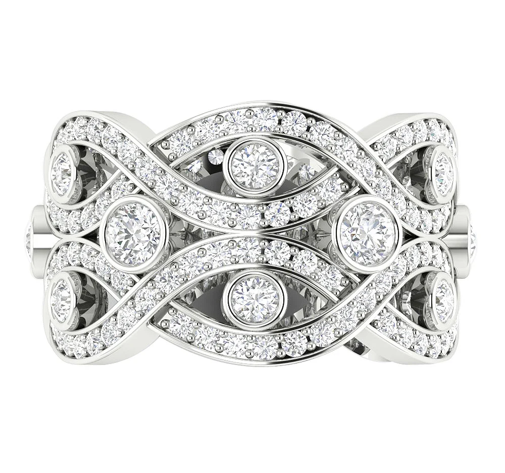The Emma 3.20 Carat Eternity Anniversary Ring Genuine Diamond Prong Bezel Set For Women - Image 6