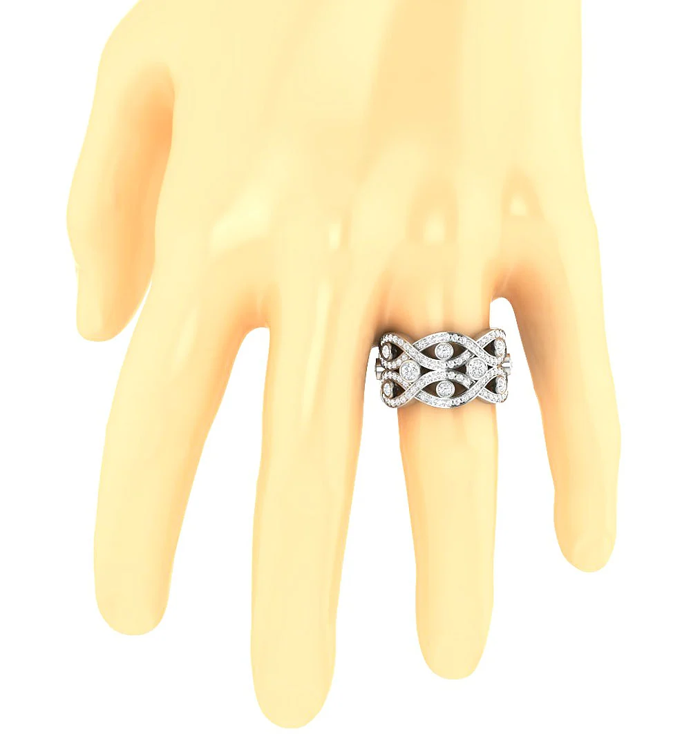 The Emma 3.20 Carat Eternity Anniversary Ring Genuine Diamond Prong Bezel Set For Women - Image 7