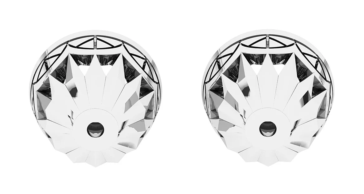 The Emma Round Diamond Prong Set Removable Jacket Earring For Her 14K Gold - Image 5