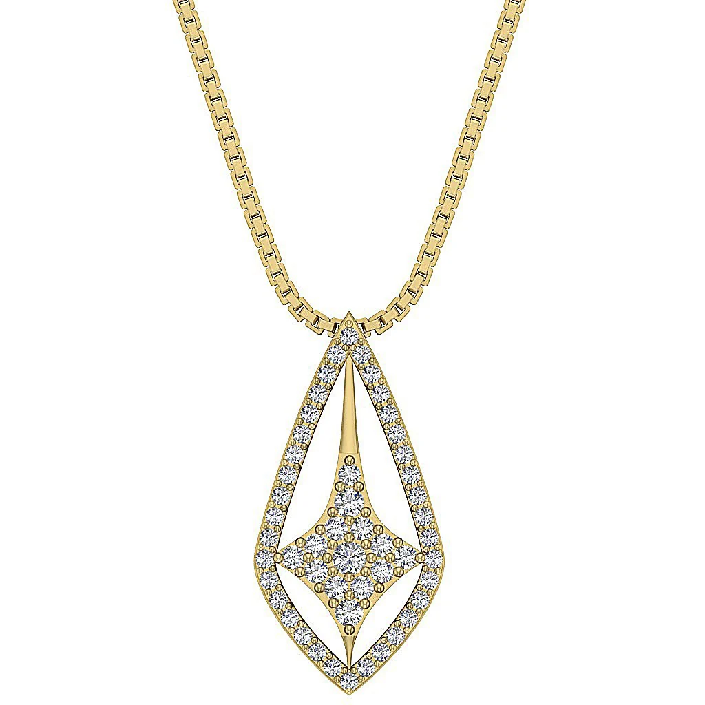 The Emmanuel Fancy Natural Diamond Rose Gold Fashion Pendant Necklace Prong Set - Image 3