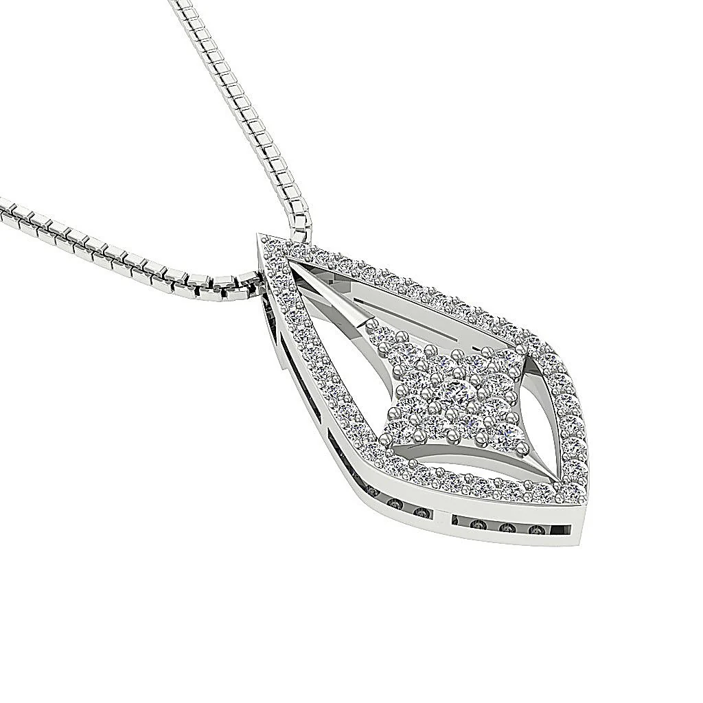 The Emmanuel Fancy Natural Diamond Rose Gold Fashion Pendant Necklace Prong Set - Image 4