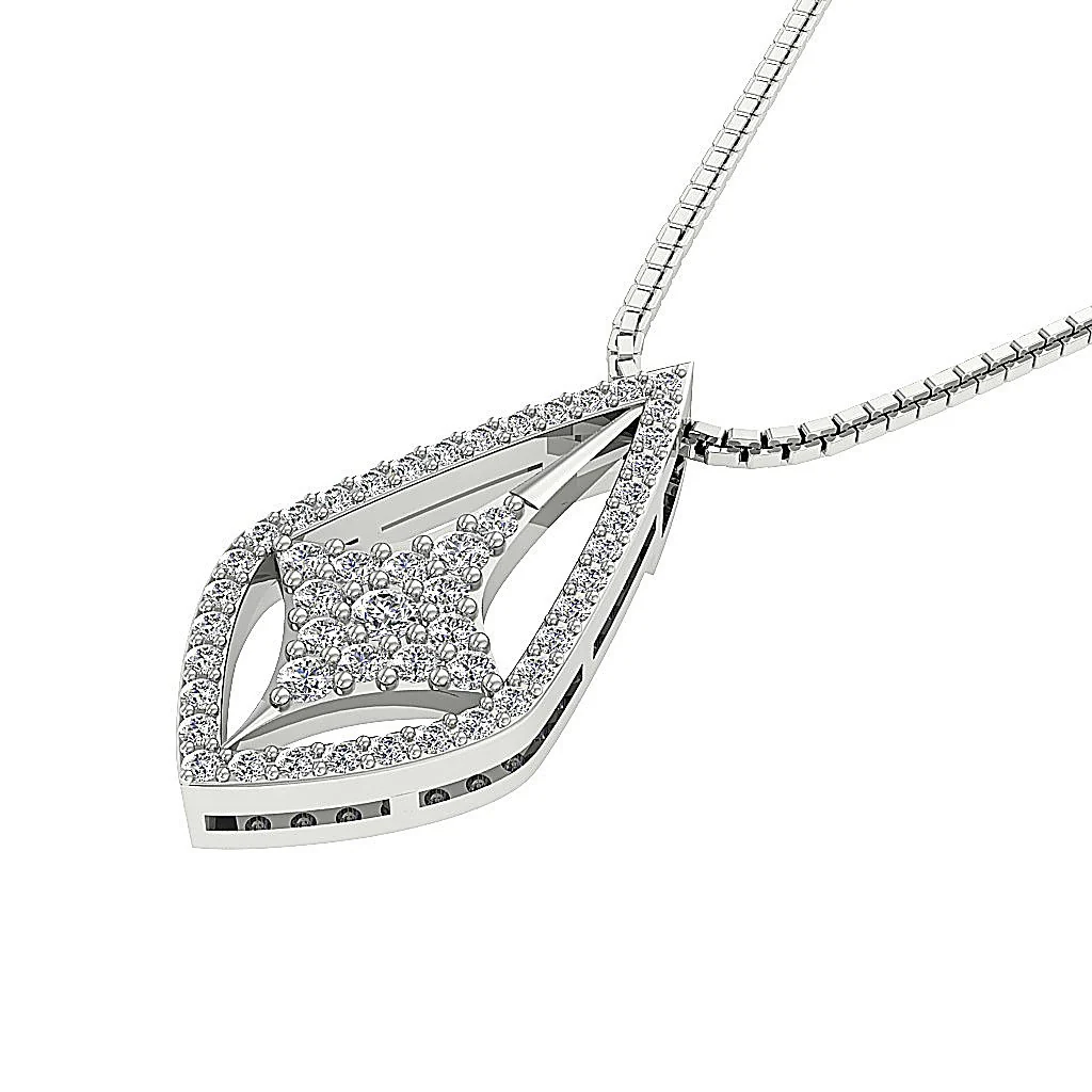 The Emmanuel Fancy Natural Diamond Rose Gold Fashion Pendant Necklace Prong Set - Image 6