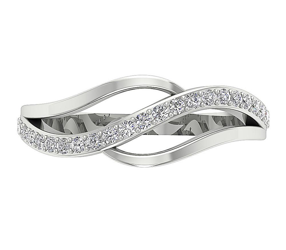 The Emmeline Sparkly Natural Diamond Anniversary Ring 14K White Yellow Rose Gold 7.25 mm - Image 6