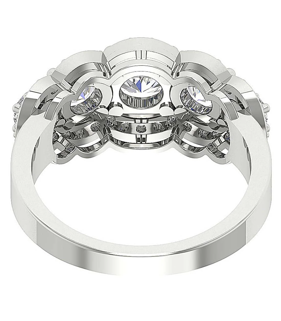 The Enrique Designer Engagement Wedding Ring Genuine Diamond Yellow Gold 10.10 mm - Image 3