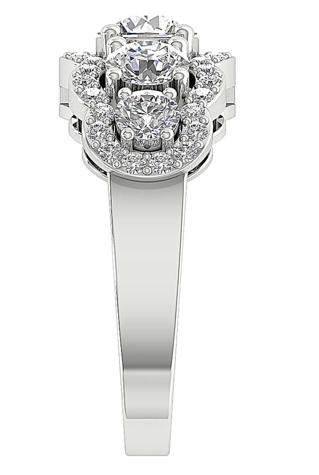 The Enrique Designer Engagement Wedding Ring Genuine Diamond Yellow Gold 10.10 mm - Image 6