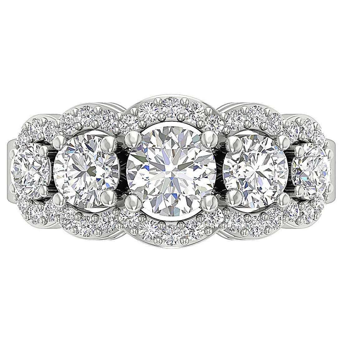 The Enrique Designer Engagement Wedding Ring Genuine Diamond Yellow Gold 10.10 mm - Image 7