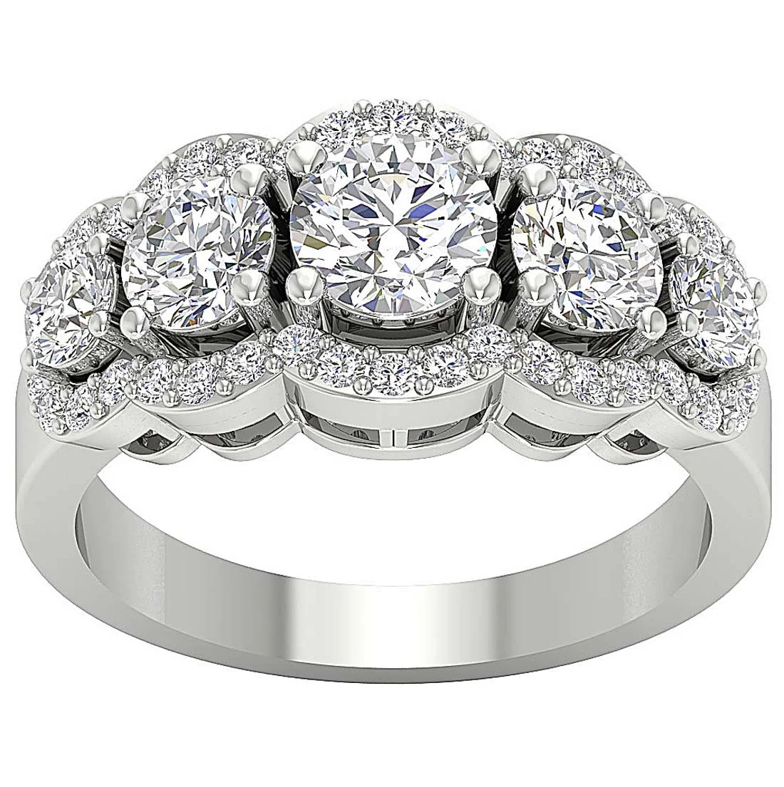 The Enrique Designer Engagement Wedding Ring Genuine Diamond Yellow Gold 10.10 mm - Image 8