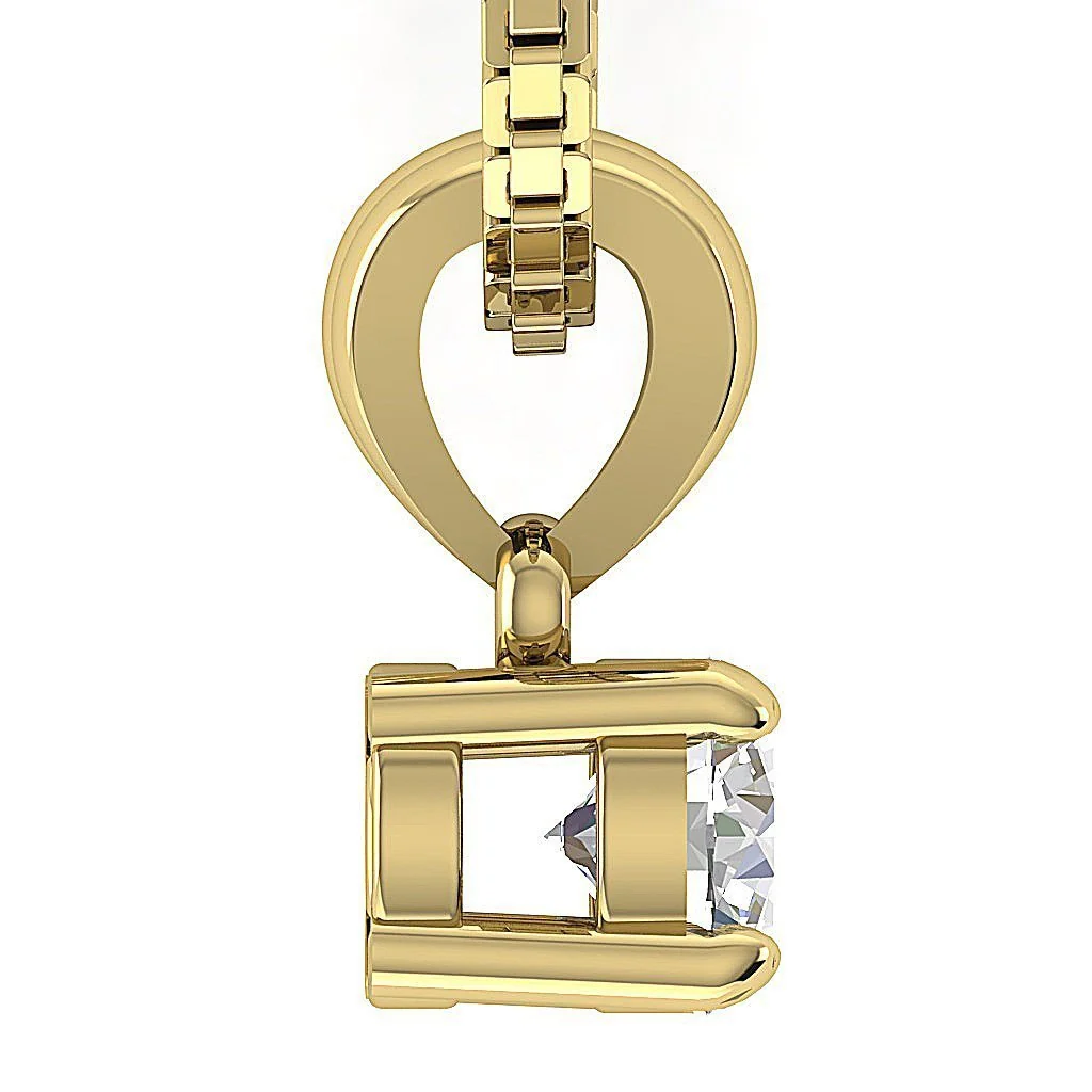 The Eternal Solitaire Round Lab-Grown Diamond Pendant in 14K Gold VS F 0.50-1.00 Carat - Image 5