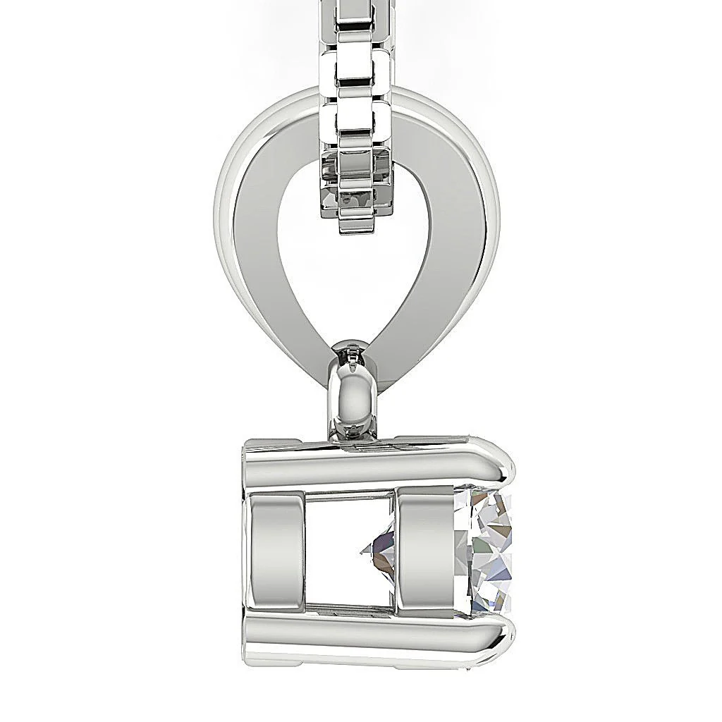 The Eternal Solitaire Round Lab-Grown Diamond Pendant in 14K Gold VS F 0.50-1.00 Carat - Image 6