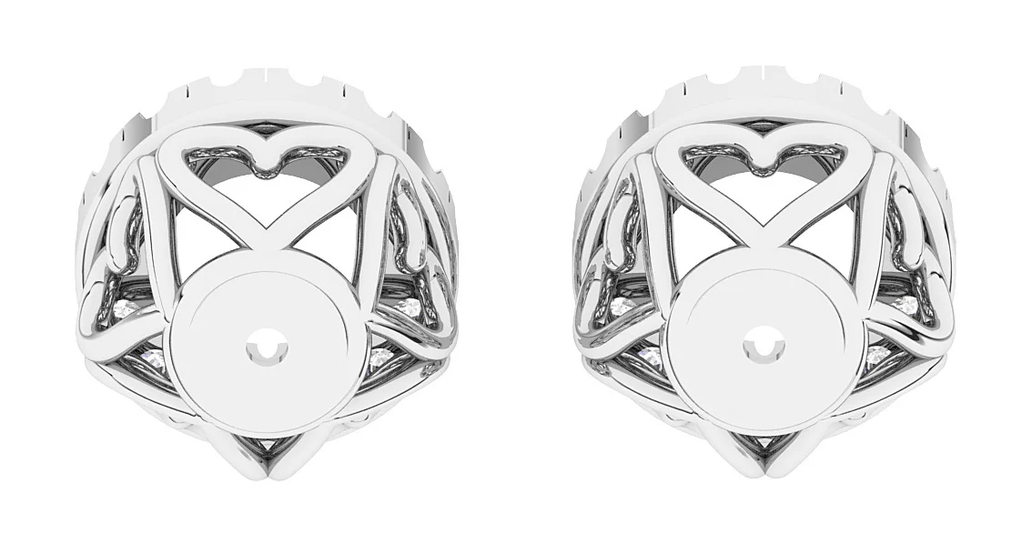 I1/SI1/VS1/VVS1 0.45Carat Genuine Diamond Jacket Earring 14K Rose Gold Prong Set - Image 4