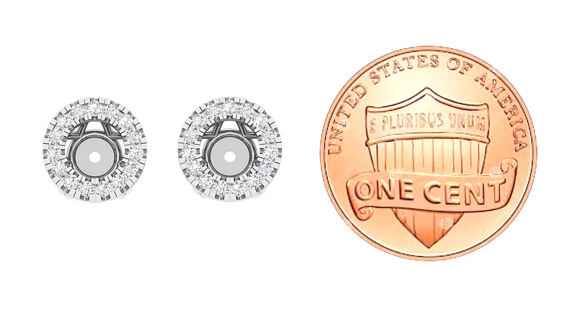 I1/SI1/VS1/VVS1 0.45Carat Genuine Diamond Jacket Earring 14K Rose Gold Prong Set - Image 9