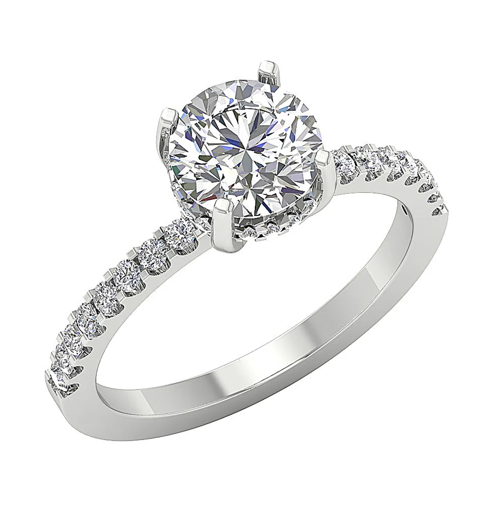 The Everleigh 1.50 Carat Center Solitaire Natural Diamond 1.90 Carat Solitaire Anniversary Ring - Image 2