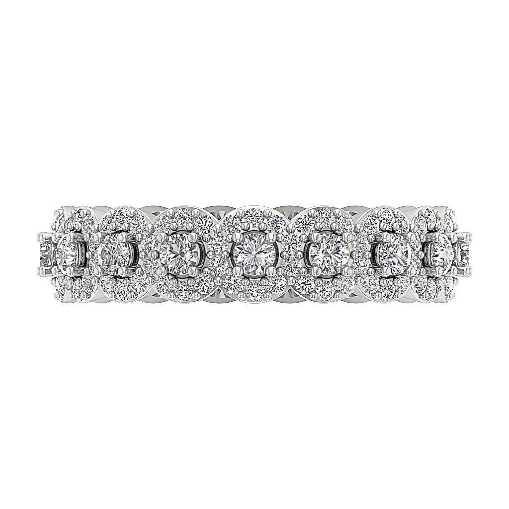 The Ezequiel Halo Set Round Diamond Eternity Wedding Ring 14K Yellow Gold - Image 6