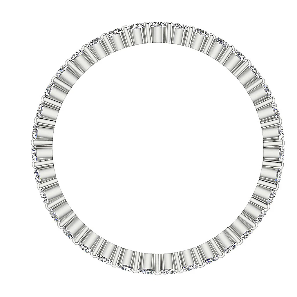 The Fernando Natural Diamond Eternity Anniversary Ring With Prong Set 14K Gold - Image 6