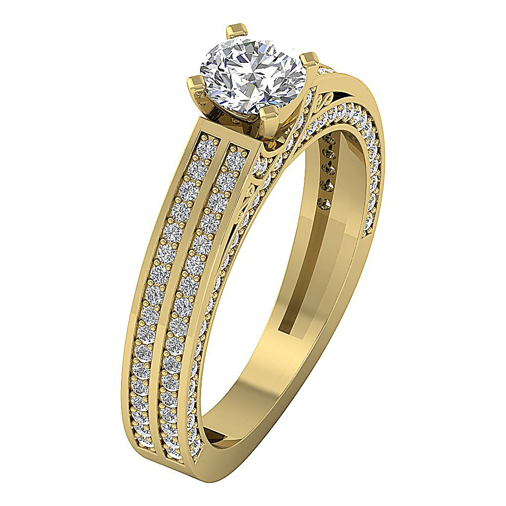 The Fletcher 14k White Gold Genuine Diamond Solitaire Anniversary Ring For Women - Image 4