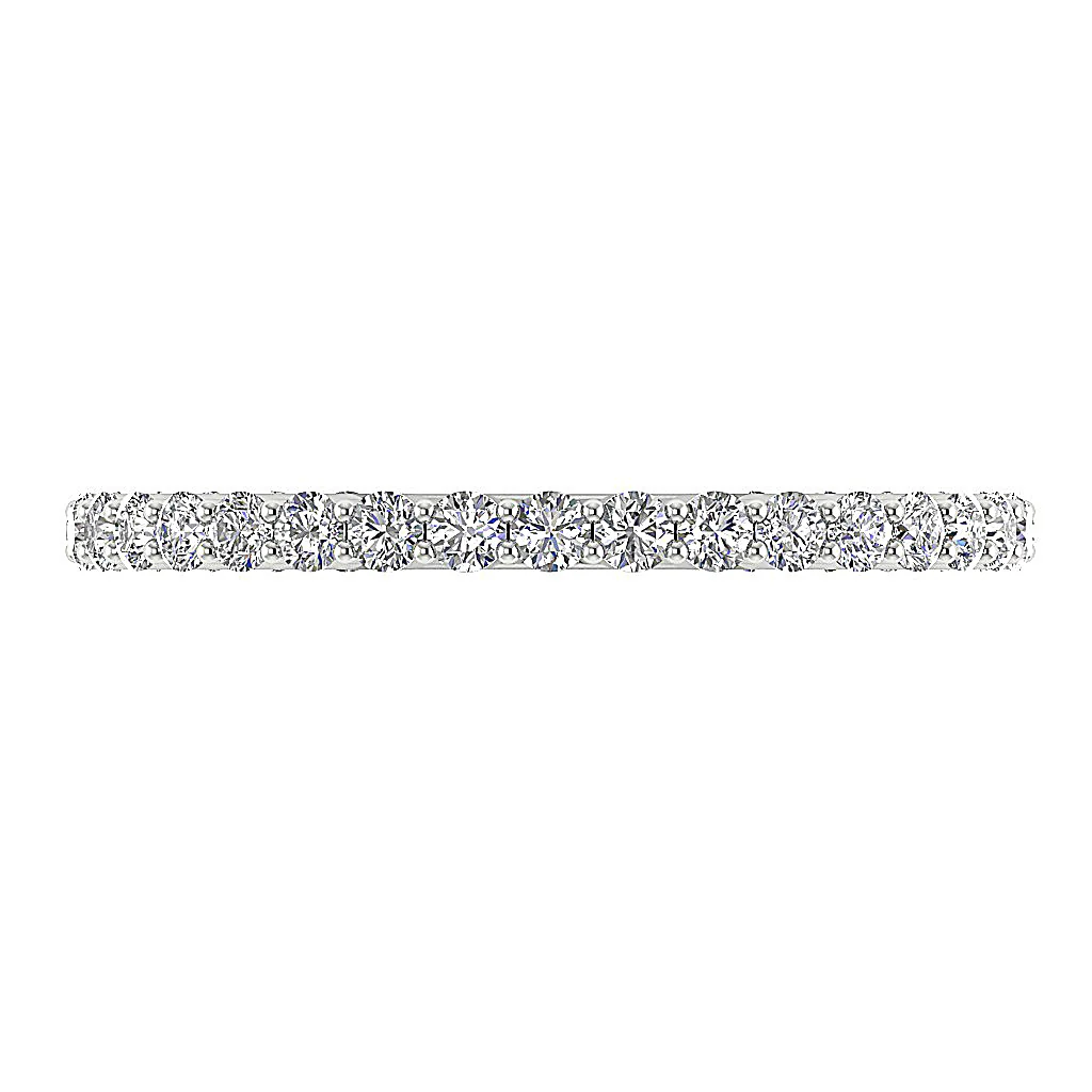 The Franco Round Brilliant Cut Diamond 14K White Gold Eternity Wedding Ring - Image 5