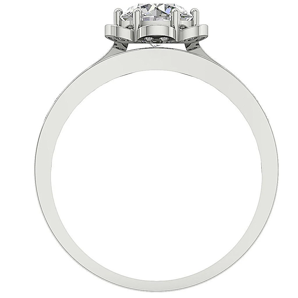 The Gael Gorgeous Flower Bridal Wedding Ring Set Natural Diamond 14K Solid Gold - Image 7