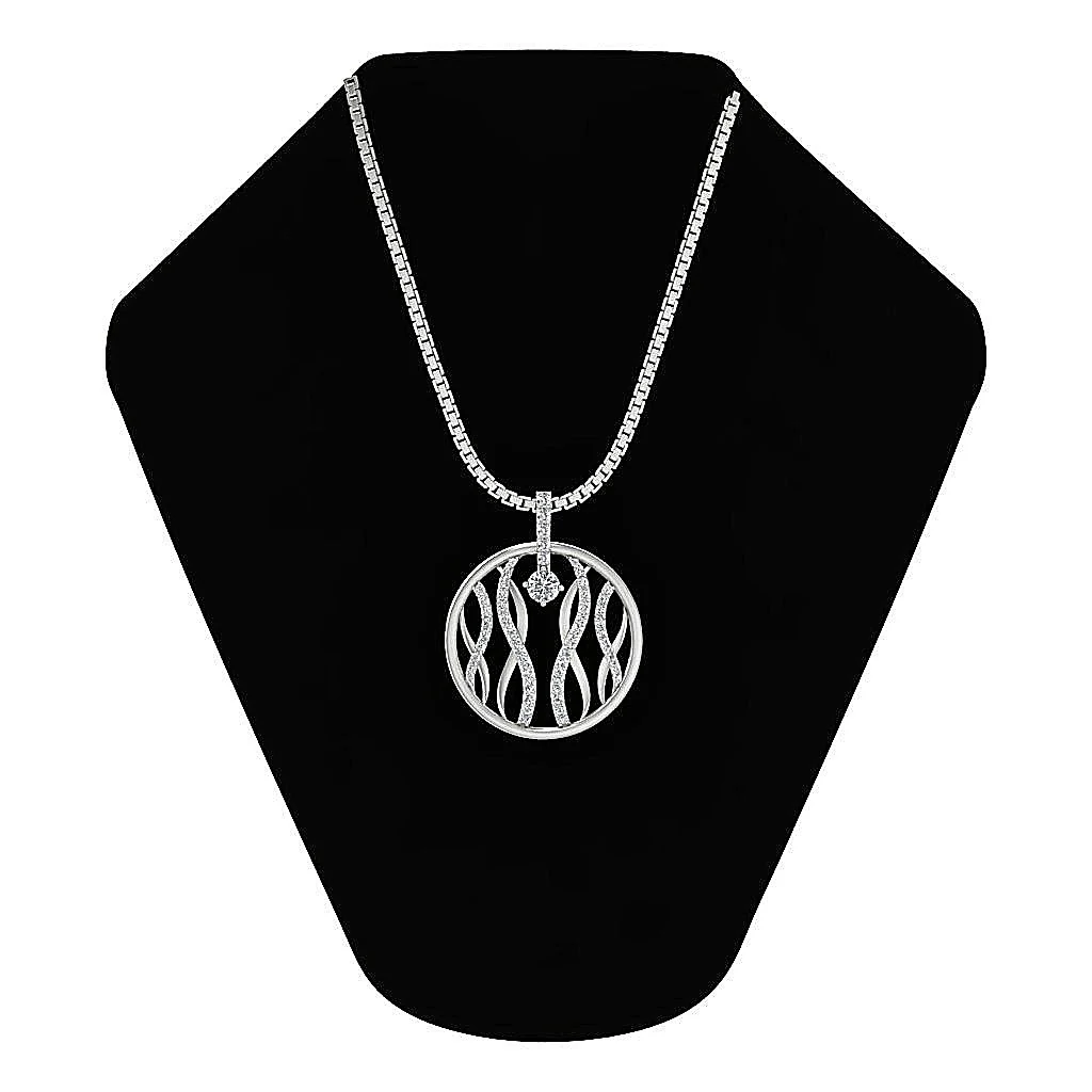 The George Excellent Round Brilliant Cut Diamond Yellow Gold Circle Fashion Pendant - Image 6