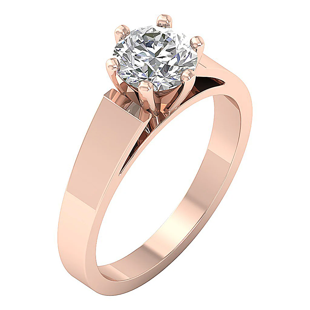 The Grand 3-4 Carat VS F Round Solitaire Lab Grown Diamond Engagement Ring 14K Solid Gold