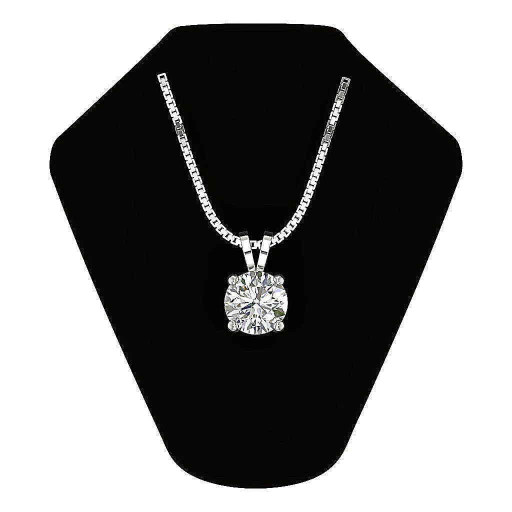 The Grand Solitaire Round Lab-Grown Diamond 3-4 Carat VS F Pendant 14K Yellow Gold - Image 13