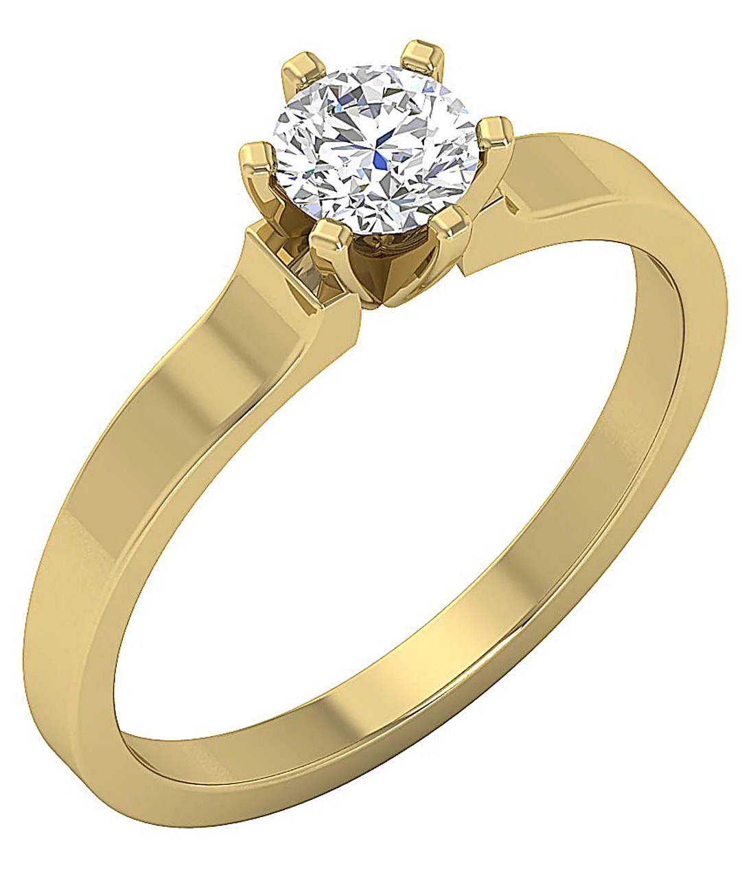 Infinite Brilliance Handcrafted Solitaire Lab-Grown Diamond Ring VS F 1.50-2.50 Carat 14K Gold