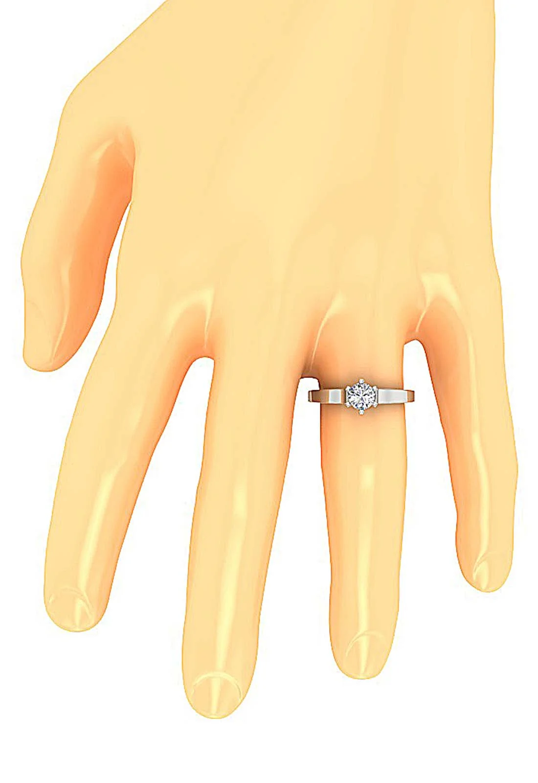 Infinite Brilliance Handcrafted Solitaire Lab-Grown Diamond Ring VS F 1.50-2.50 Carat 14K Gold - Image 9