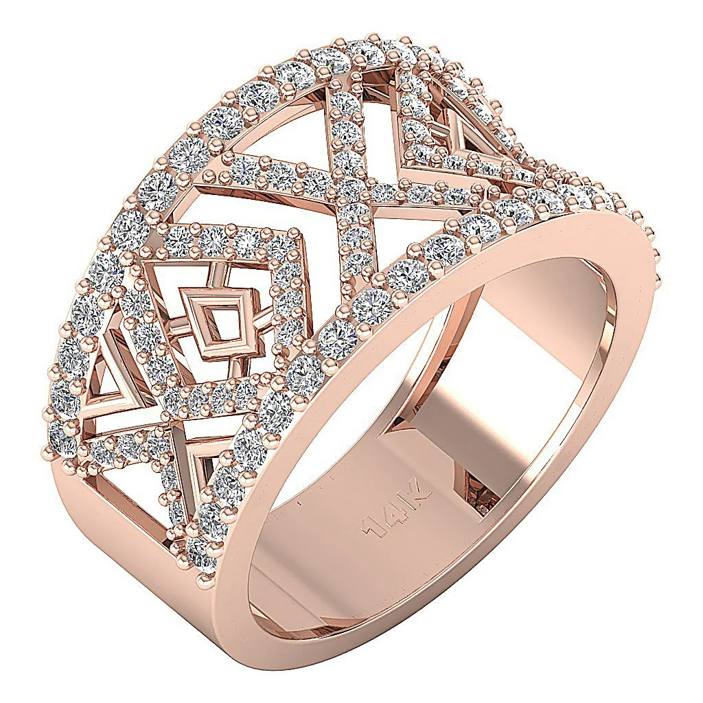The Griffin Designer Wedding Anniversary Ring Prong Set Round Diamond Yellow Gold Band - Image 3