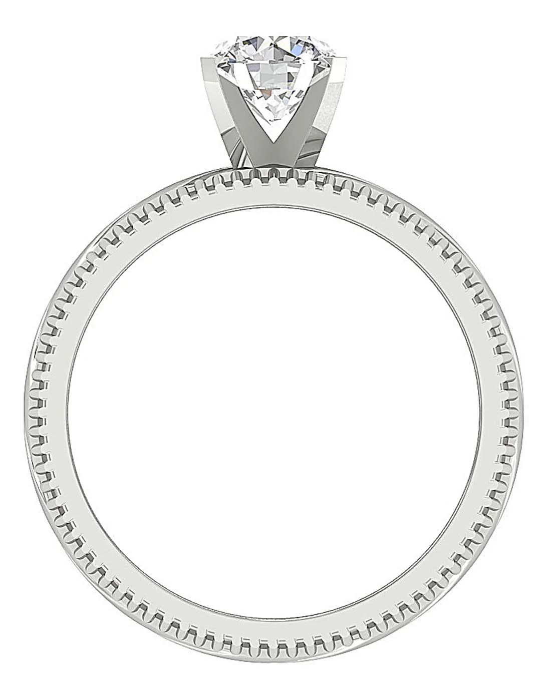 1 Carat Round Diamond Solitaire Engagement Ring in 14k Yellow Gold (I1/SI1 Clarity) - Image 4