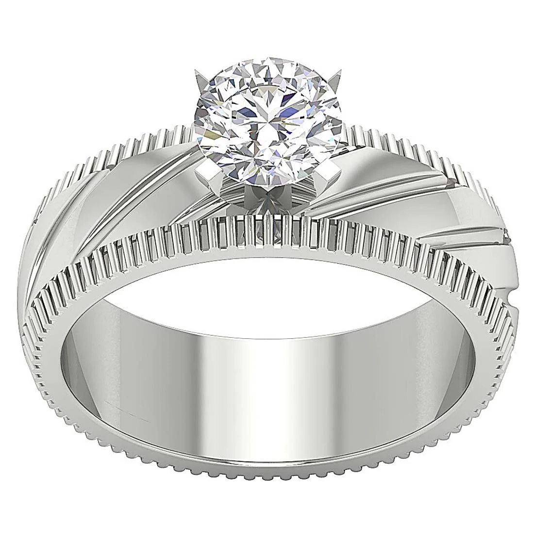 1 Carat Round Diamond Solitaire Engagement Ring in 14k Yellow Gold (I1/SI1 Clarity) - Image 5