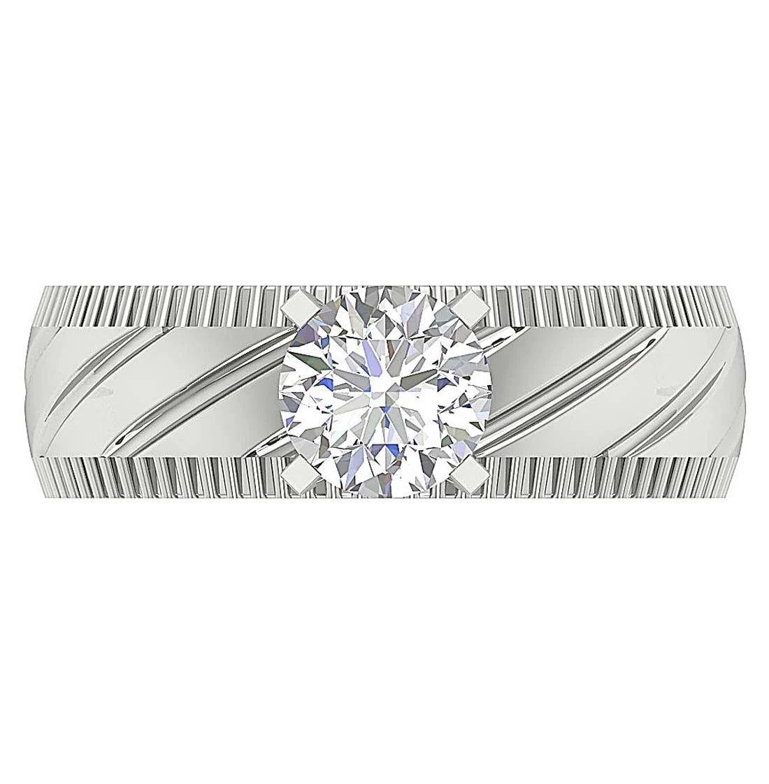 1 Carat Round Diamond Solitaire Engagement Ring in 14k Yellow Gold (I1/SI1 Clarity) - Image 6