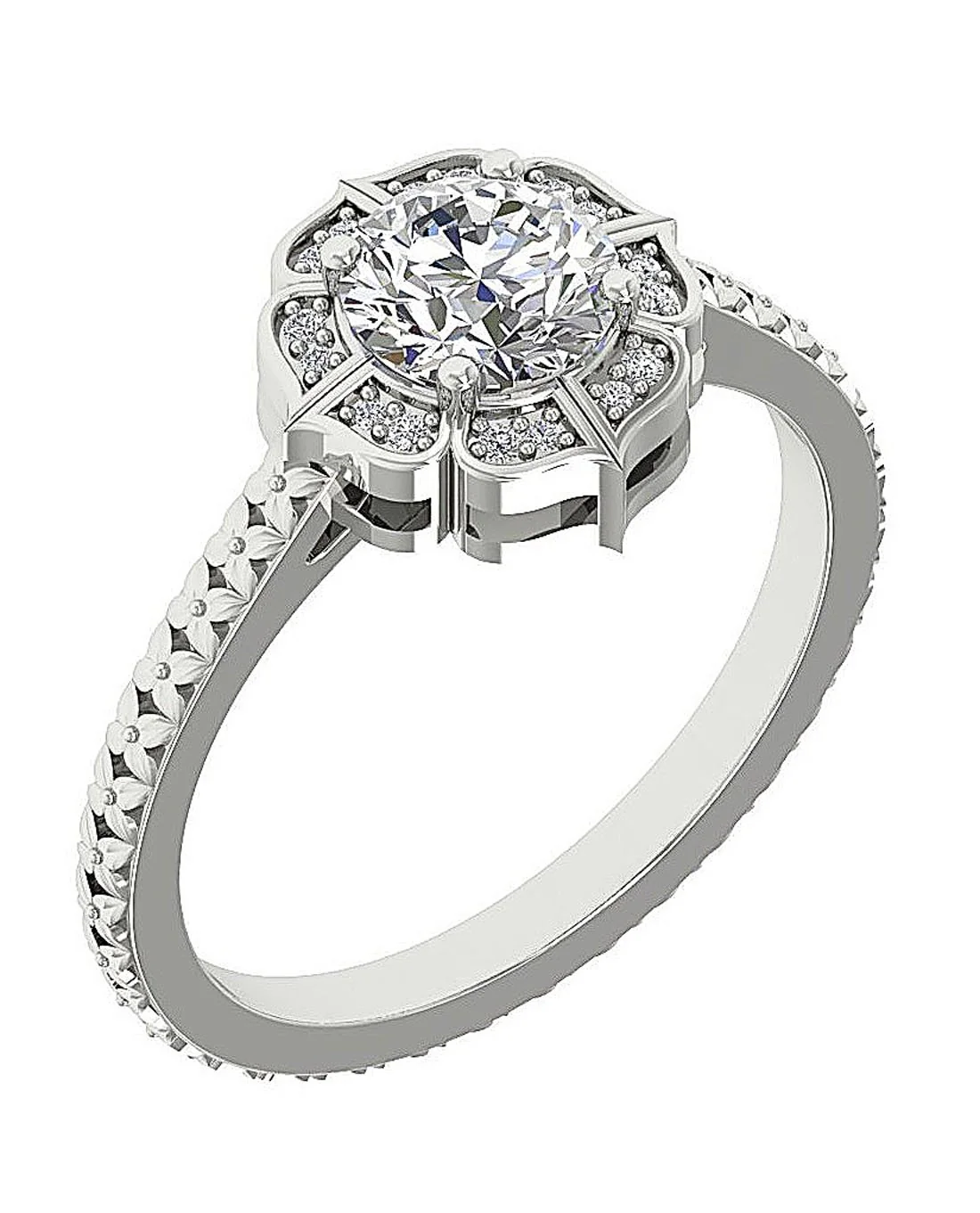 The Harlee Ladies Round Brilliant Cut Diamond Solitaire Engagement Ring 14K Solid Gold - Image 3