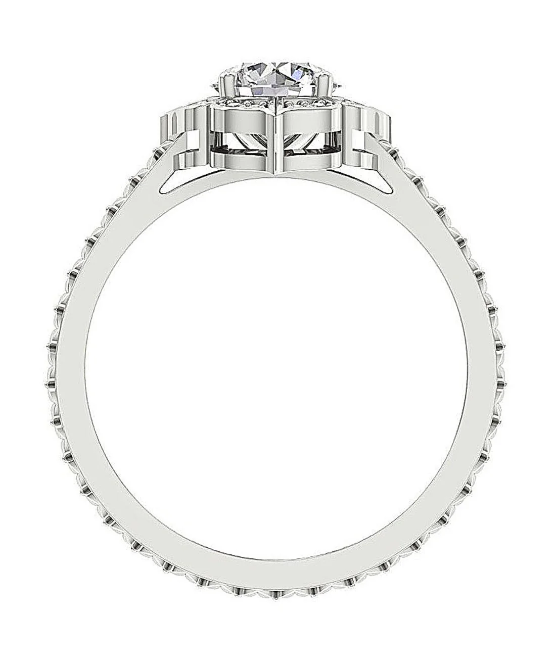 The Harlee Ladies Round Brilliant Cut Diamond Solitaire Engagement Ring 14K Solid Gold - Image 5