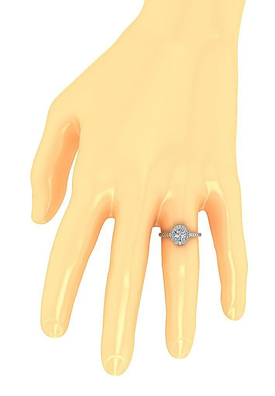 The Harlee Ladies Round Brilliant Cut Diamond Solitaire Engagement Ring 14K Solid Gold - Image 9