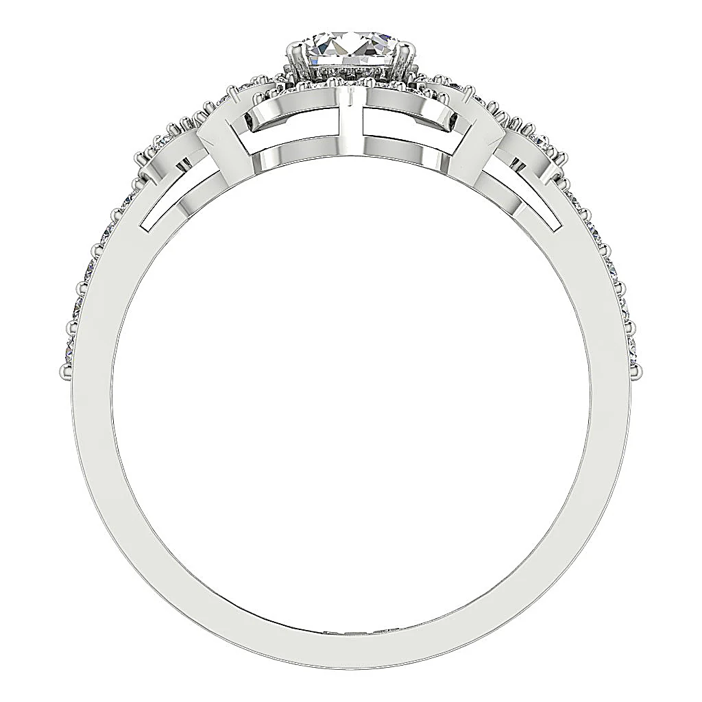 The Hassan 14k Solid Yellow Gold Genuine Diamond Solitaire Engagement Ring For Women - Image 5