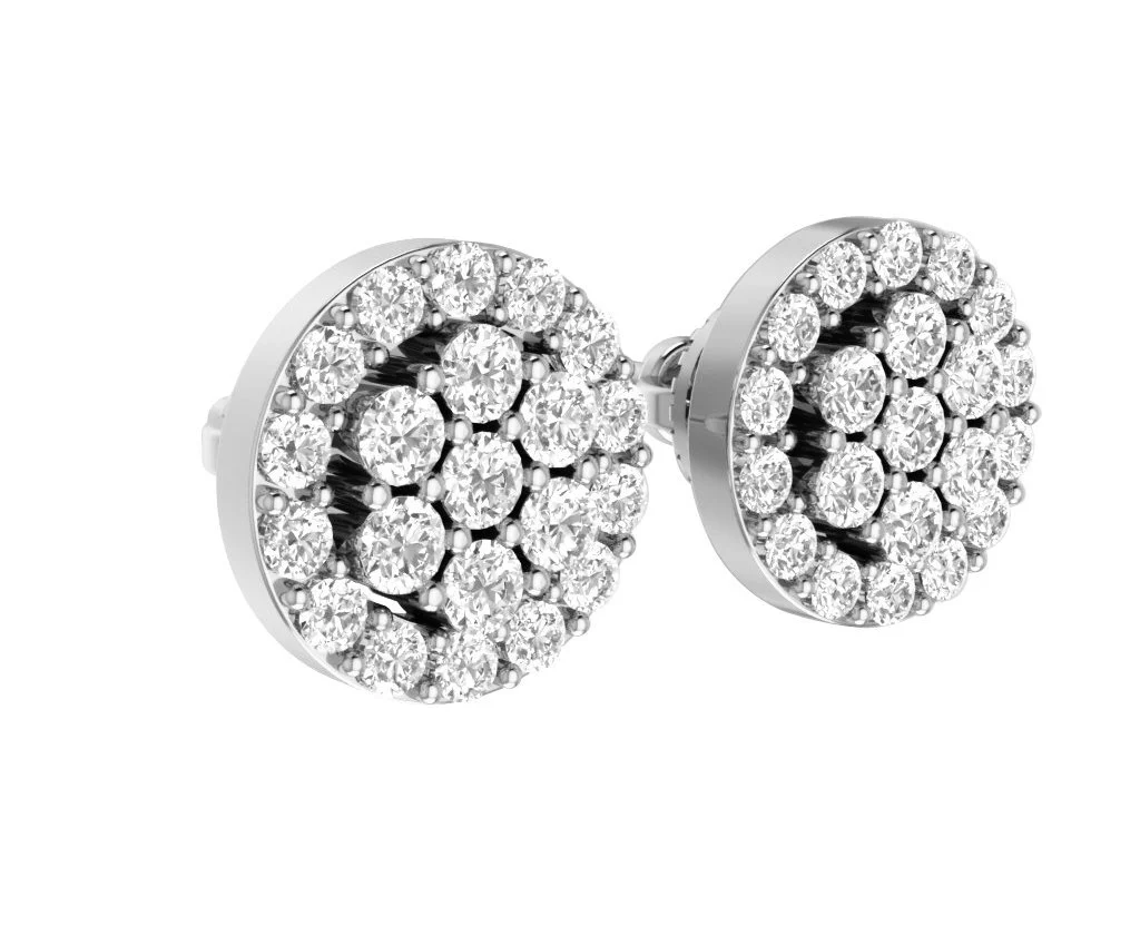 The Haven 14K Rose Gold Genuine Diamond Cluster Designer Stud Earring For Her - Image 7