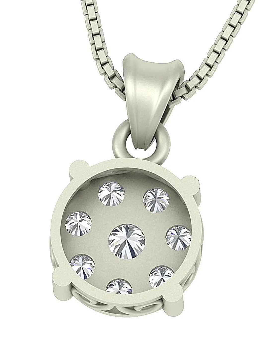 The Hayes Genuine Diamond 14k Rose Gold Circle Fashion Pendant 0.73 Inch - Image 4