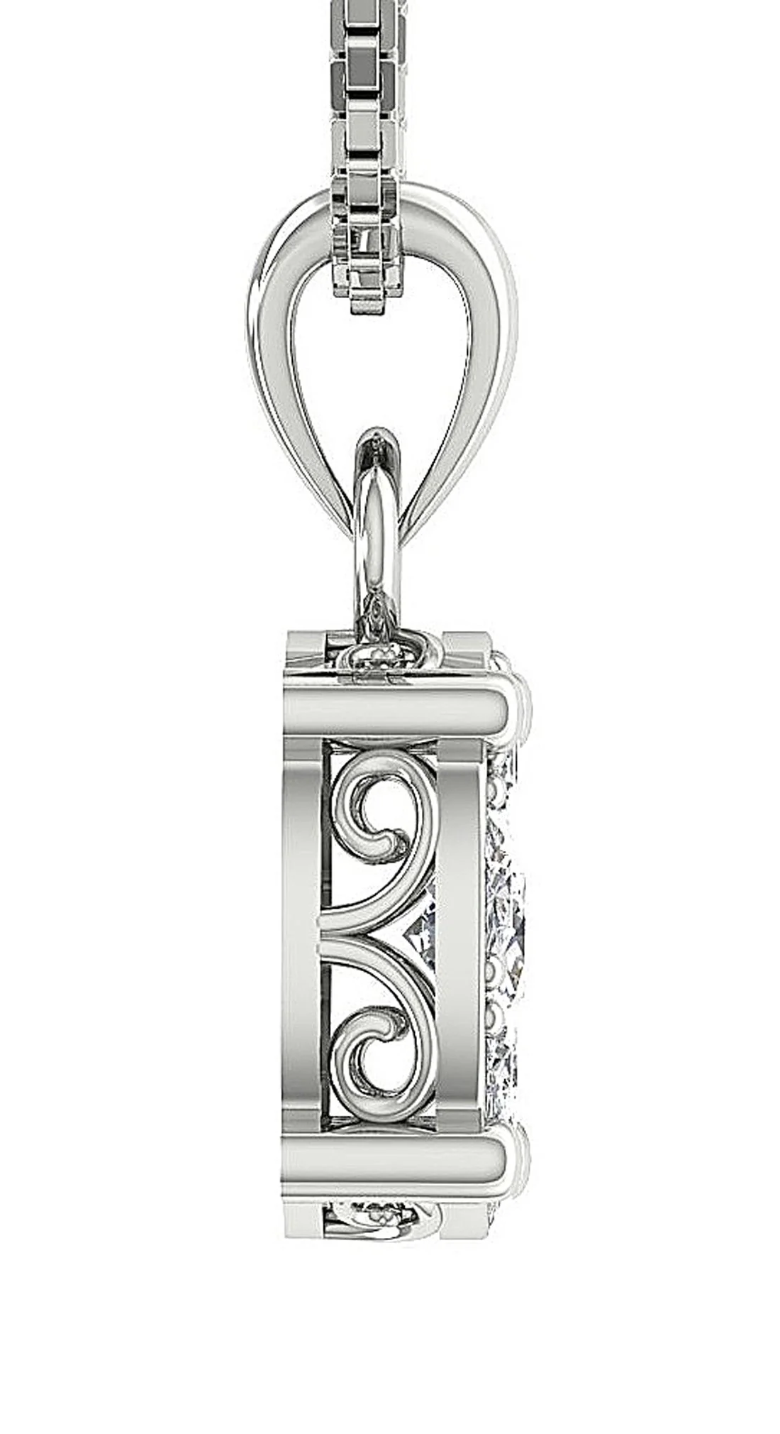 The Hayes Genuine Diamond 14k Rose Gold Circle Fashion Pendant 0.73 Inch - Image 5