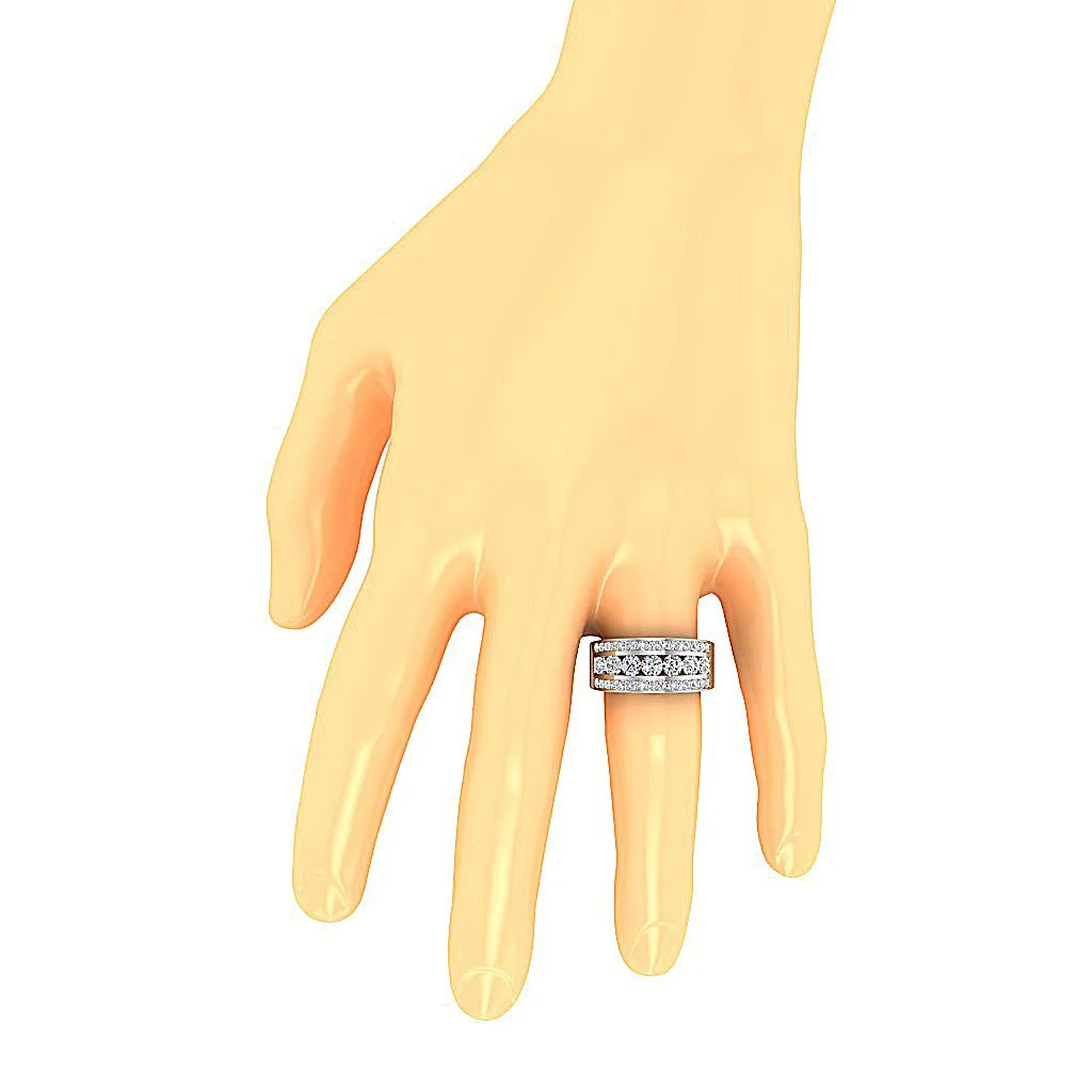 The Hayes Elegant Engagement Wedding Ring 14K Solid Gold Natural Diamond 9.90 mm - Image 7