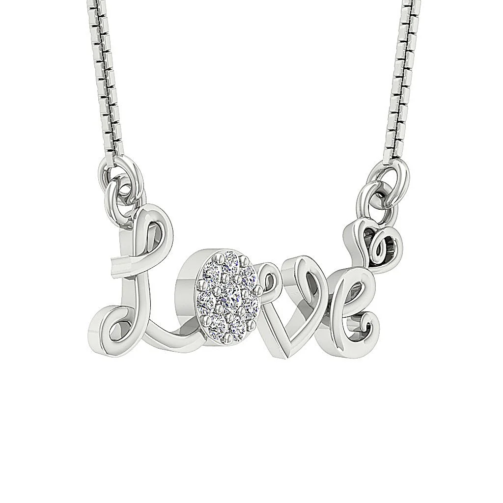 The Holden Natural Diamond Love Of Heart Fashion Pendant Necklace 14K Solid Yellow Gold - Image 2
