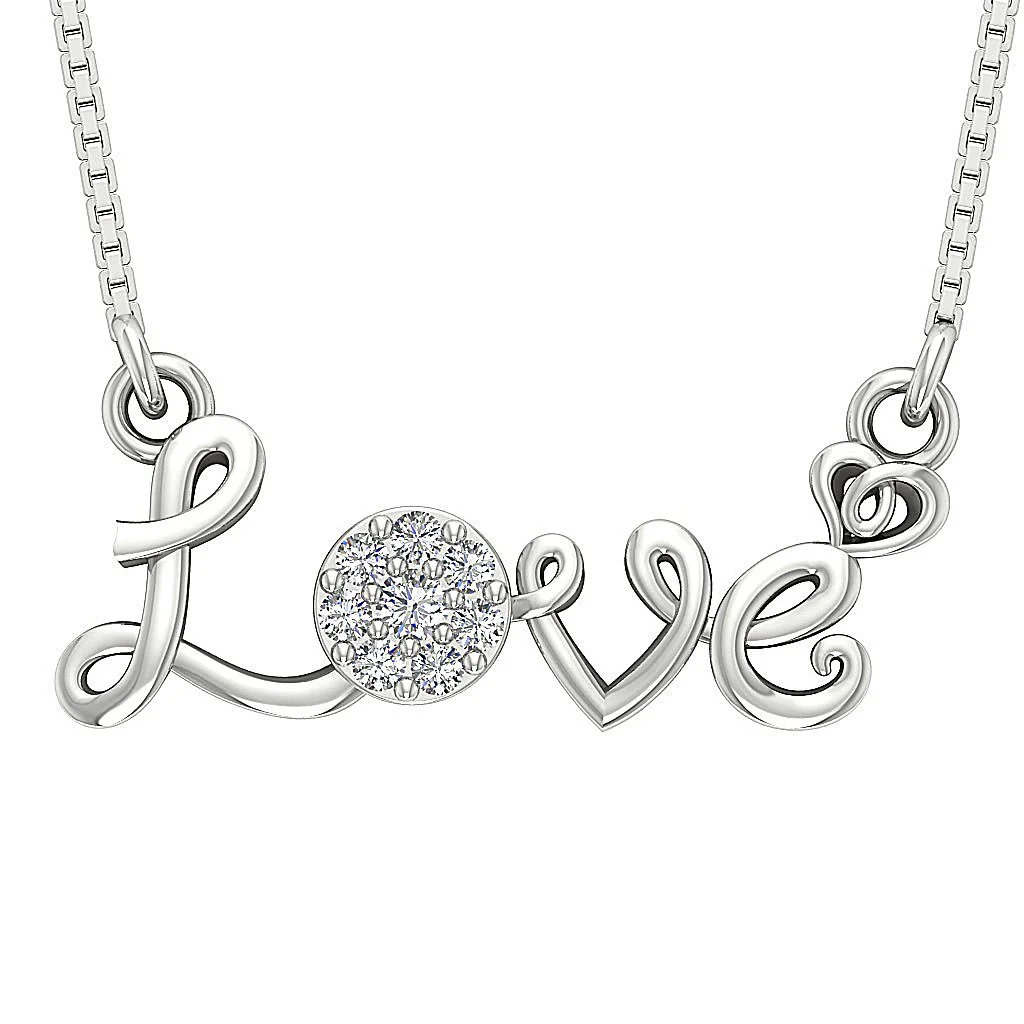 The Holden Natural Diamond Love Of Heart Fashion Pendant Necklace 14K Solid Yellow Gold - Image 5