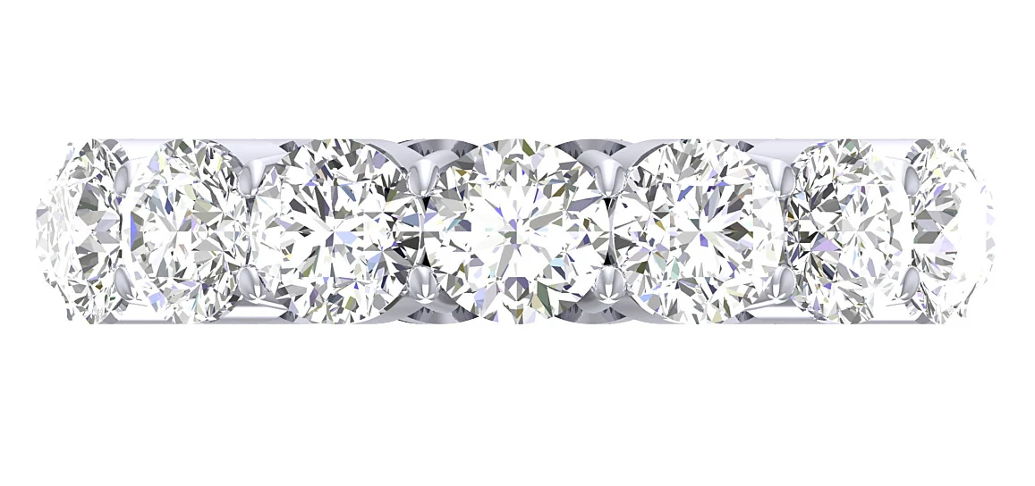 The Hugh I1 G 5 Carat Round Diamond Eternity Anniversary Ring 14K Gold Appraisal - Image 8