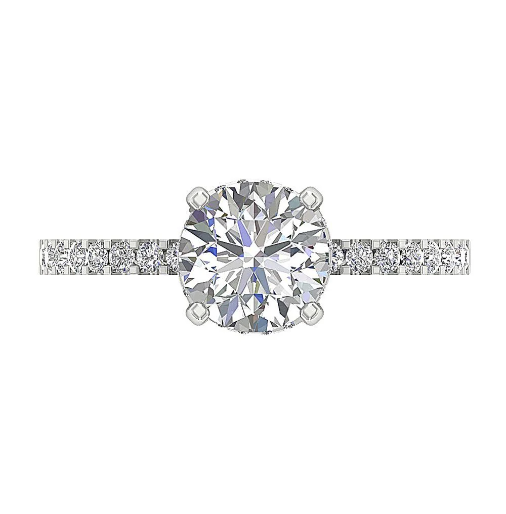 The Hugo Genuine Diamond Solitaire With Accent Engagement Ring For Her 14k Gold - Image 6