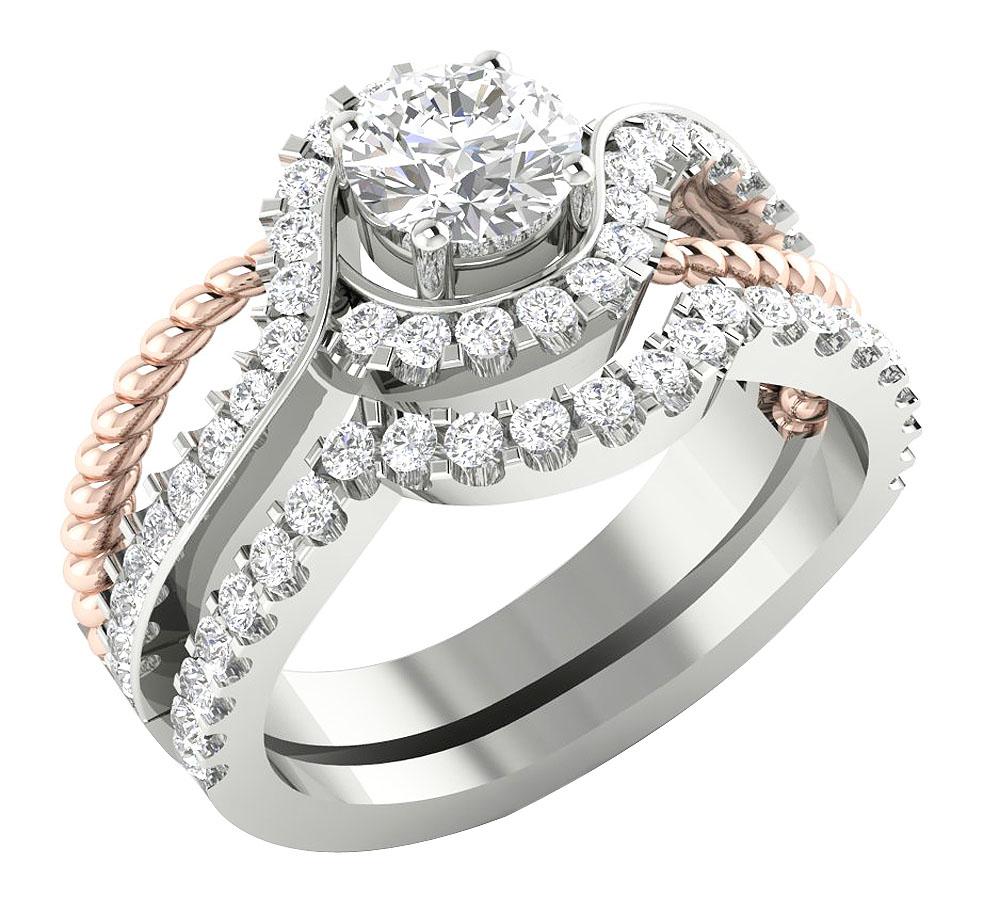 The Hunter Beautiful Bridal Anniversary Ring Set 14k Yellow Gold Natural Diamond For Her - Image 4