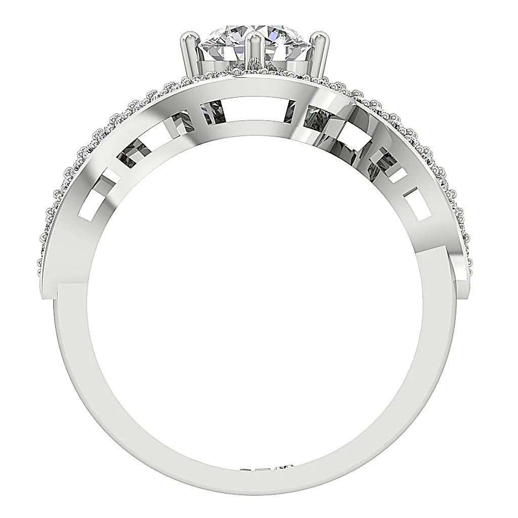 The Idris Elegant Round Cut Diamond Solitaire Engagement Ring 14k Rose Gold 10.15 mm - Image 5