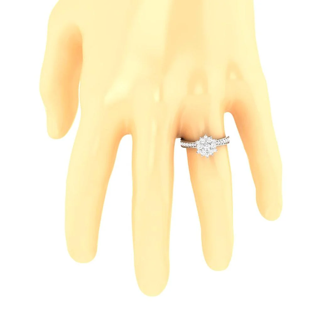 The Ignacio Round Brilliant Cut Diamond Engagement Wedding Ring Prong Set 14K Gold - Image 7