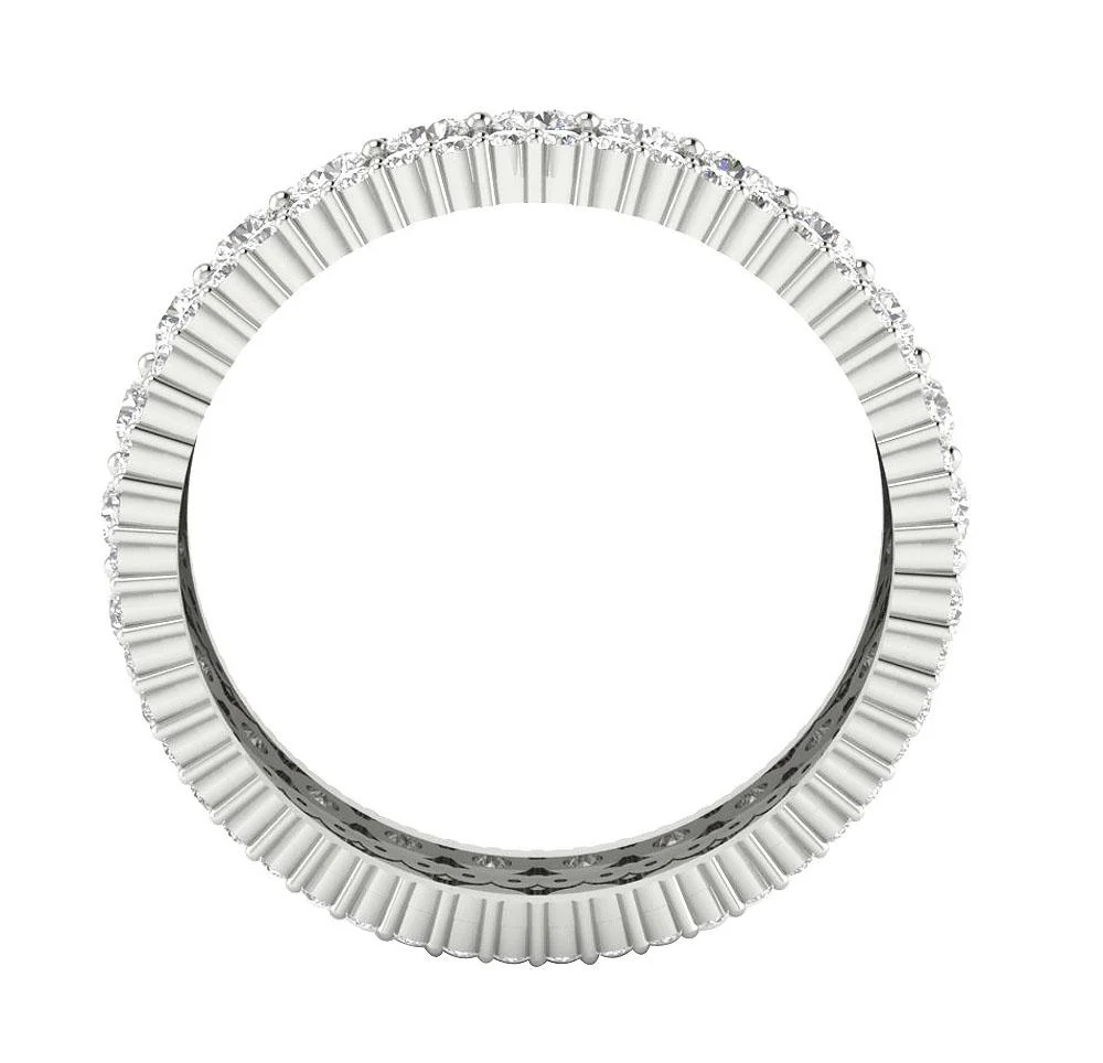 The Iker Sparkly Natural Diamond Eternity Wedding Ring For Her Yellow Gold - Image 5
