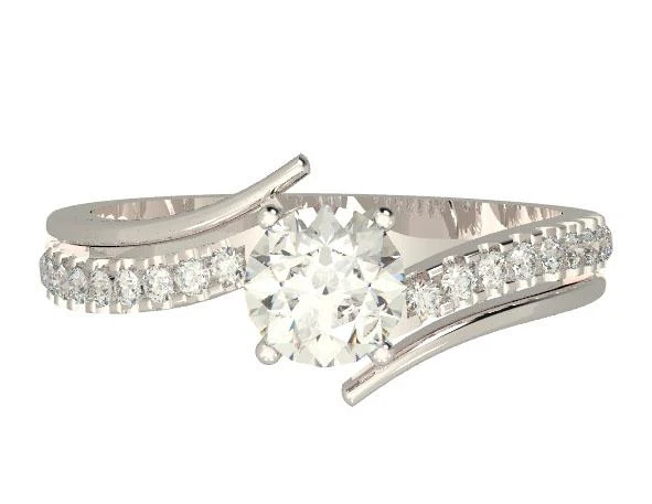 The Iliana Natural Diamond 14K Solid Gold Solitaire Engagement Ring Prong Set