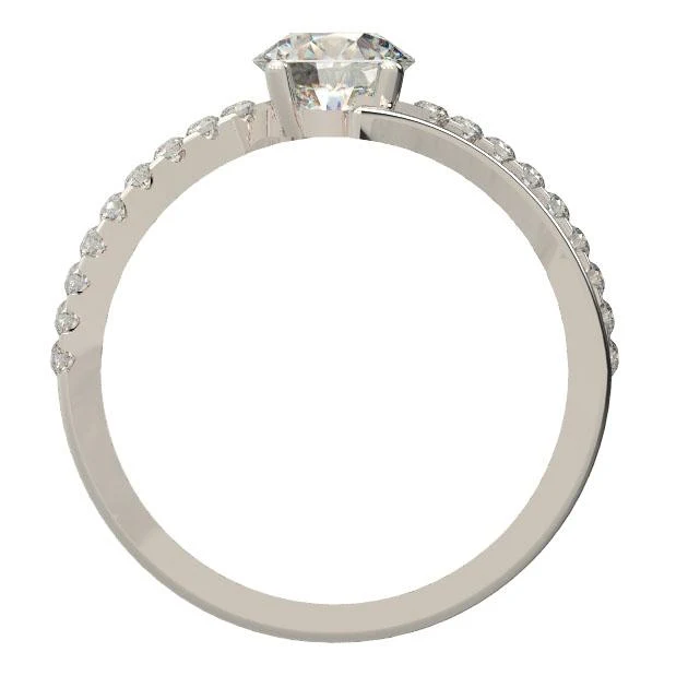 The Iliana Natural Diamond 14K Solid Gold Solitaire Engagement Ring Prong Set - Image 5